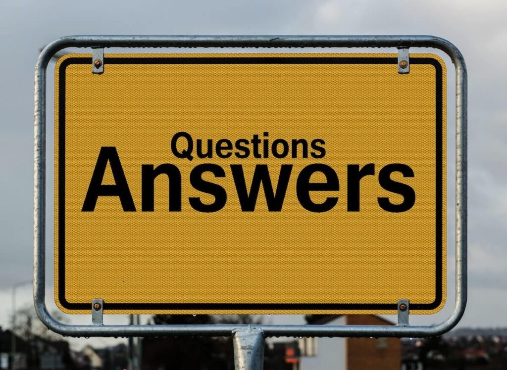 A sign that reads "Question" and "Answers": you should be asked a few questions before proofreading or copyediting begin.